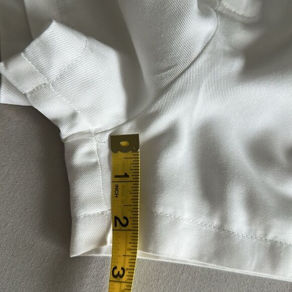 12th Tribe White Pleated High Waist Shorts Size L (Runs Smaller) - Picture 8 of 9